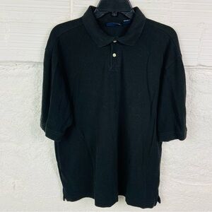 Basic Editions cotton blend Classic Black Polo Shirt size large